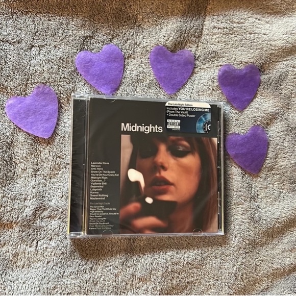 Midnights The Late Night Edition Taylor Swift Eras Tour Exclusive CD Poster - Picture 1 of 5